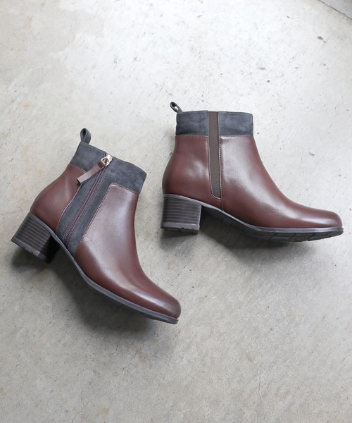 「MODE KAORI」 ショートブーツ 24.5cm ダークブラウン レディース_画像9