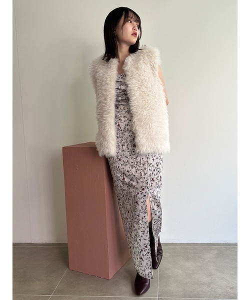 SNIDEL（スナイデル） ファーベスト FREE オフホワイト レディース