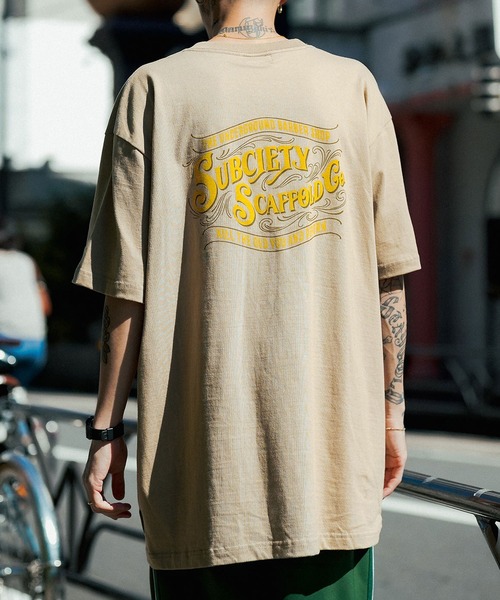 「Subciety」 半袖Tシャツ - ブルー メンズ_画像4