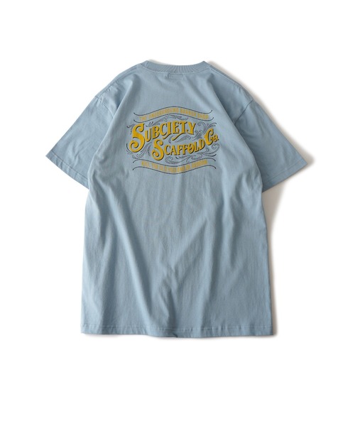 「Subciety」 半袖Tシャツ - ブルー メンズ_画像5