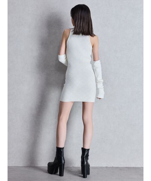 GYDA ハイヒールショートブーツ Lサイズ　ホワイト GYDA（ジェイダ） ブーツ 厚底 太ヒール バルキーショートブーツ
