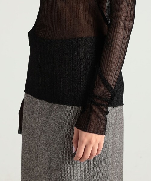 「EDITION」 長袖ニット 34 シルバー レディース_画像9