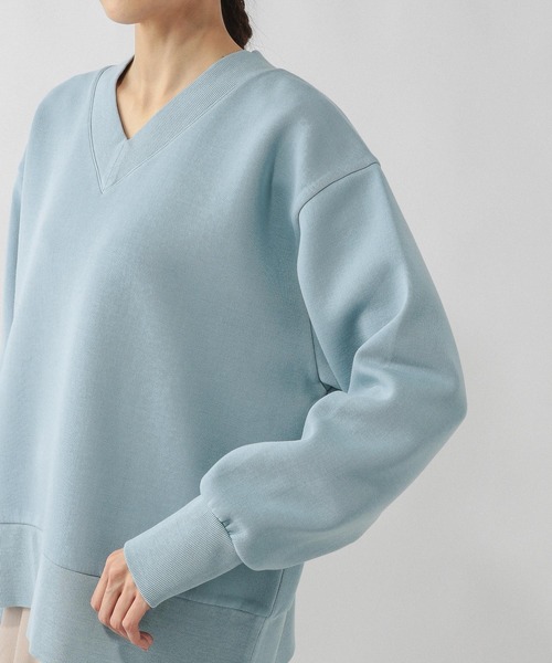 未使用タグ付き kolor ダンボールスウェット 23AW VネックL サイズ3 GLOBAL WORK（グローバルワーク） トレーナー スウェット 加工