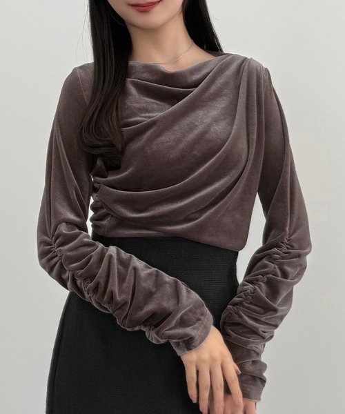 「CENEA」 長袖カットソー MEDIUM モカ レディース_画像6