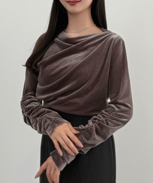 「CENEA」 長袖カットソー MEDIUM モカ レディース_画像7