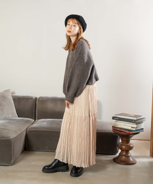 「hinari」 フレアスカート FREE アイボリー レディース_画像3