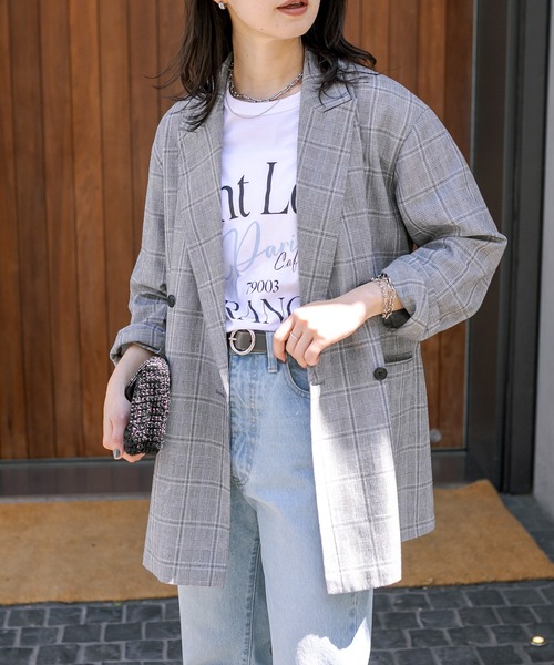 「RIVE DROITE」 テーラードジャケット FREE ネイビー レディース_画像4