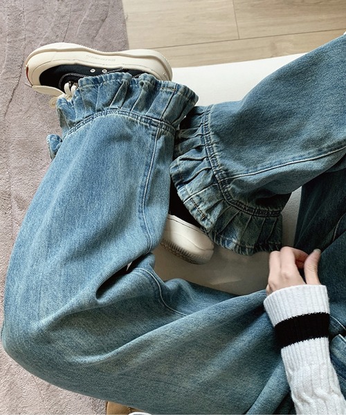 「meJane」 デニムパンツ L ブルー レディース_画像6