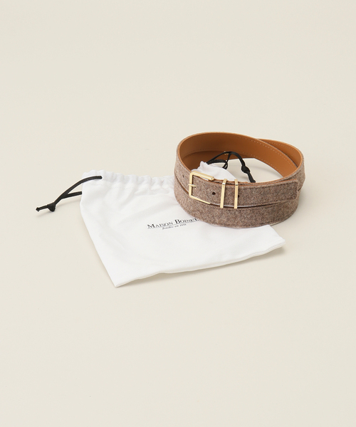 「MAISON BOINET」 ベルト 70 ライトグレー レディース_画像8