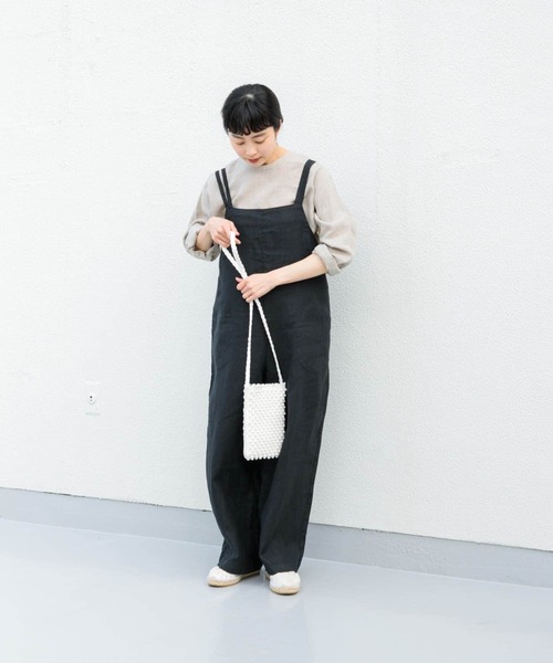 「かぐれ」 オーバーオール FREE ブラック レディース_9