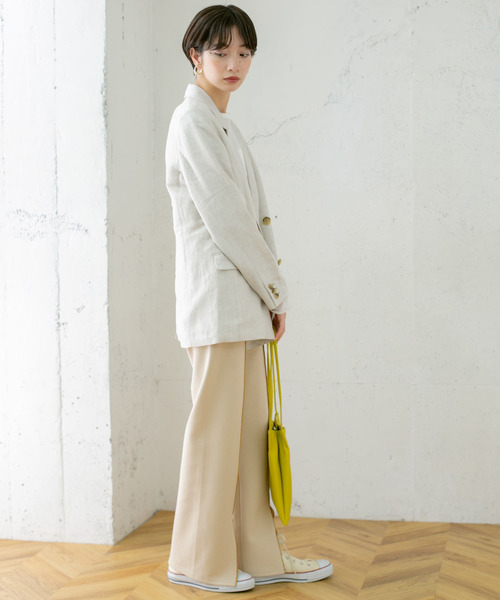 「KBF」 イージーパンツ ONE レッド レディース_画像3