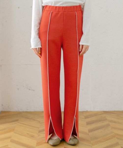 「KBF」 イージーパンツ ONE レッド レディース_画像6