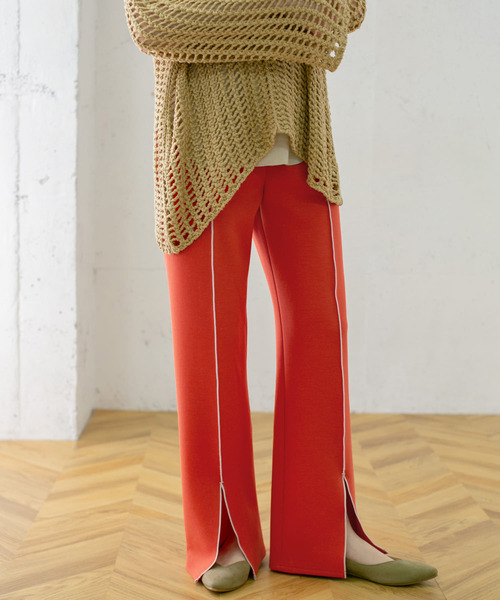 「KBF」 イージーパンツ ONE レッド レディース_画像8