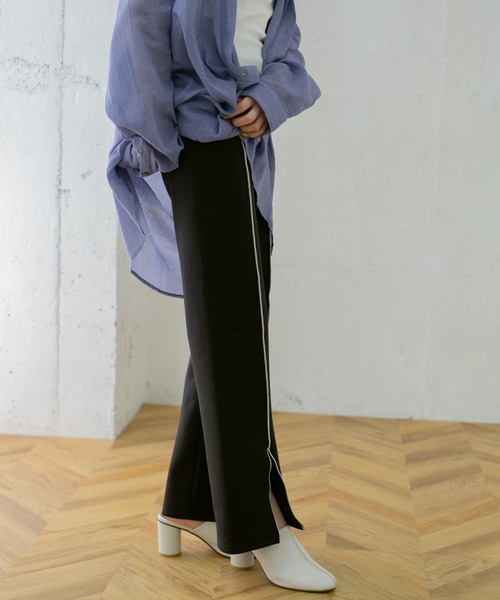 「KBF」 イージーパンツ ONE レッド レディース_画像9