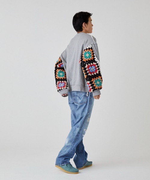 「DISCOVERED」 スウェットカットソー SMALL ブラック メンズの画像