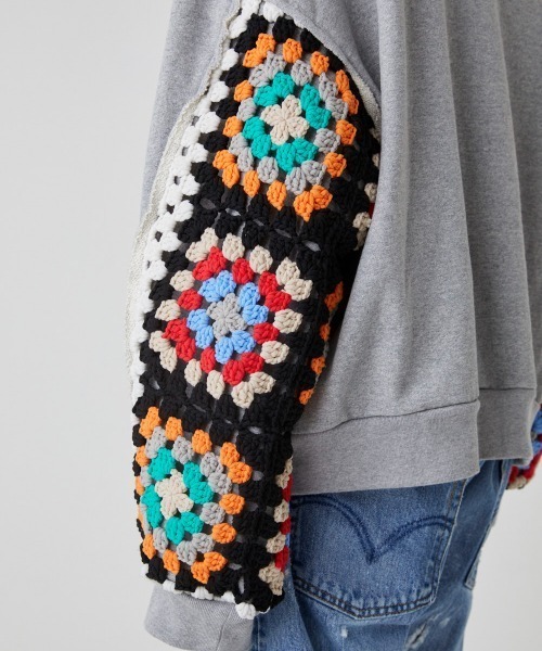 「DISCOVERED」 スウェットカットソー SMALL ブラック メンズの画像