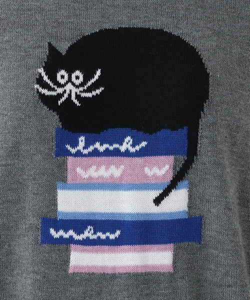 「Afternoon Tea」 長袖ニット MEDIUM グレー レディース_画像6