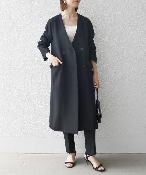 SHIPS any 「SHIPS any」 ノーカラーコート ONE SIZE キャメル