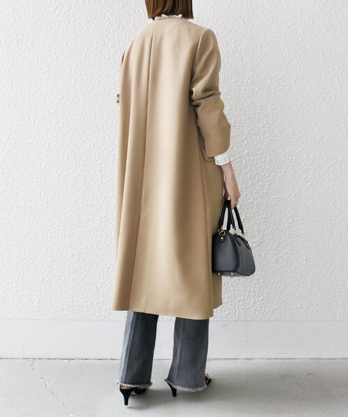 SHIPS any 「SHIPS any」 ノーカラーコート ONE SIZE キャメル