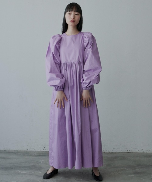 「PERNA」 長袖ワンピース MEDIUM ライトグレー レディースの画像
