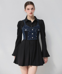 ROYAL PARTY（ロイヤルパーティー） シャツワンピース liberty デニム