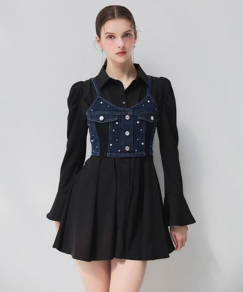 ROYAL PARTY（ロイヤルパーティー） シャツワンピース liberty デニム