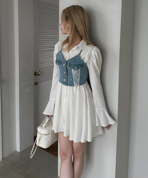 ROYAL PARTY（ロイヤルパーティー） シャツワンピース liberty デニム
