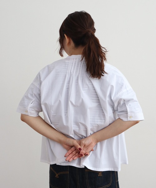 PAR ICI（パーリッシィ） ブラウス シャツ 半袖 グランジウォッシュ