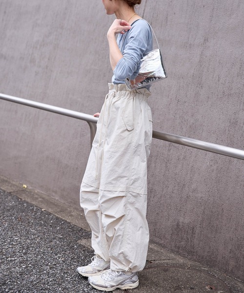「HASHIBAMI」 ハンドバッグ FREE シルバー レディース_画像7