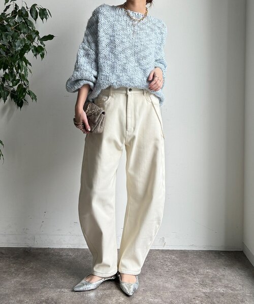 「DouDou」 デニムパンツ 36 ブルー レディース_3