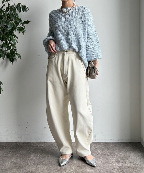 「DouDou」 デニムパンツ 36 ブルー レディース_5