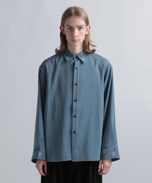 「HARE」 長袖シャツ MEDIUM ブルー系その他 メンズ_画像9