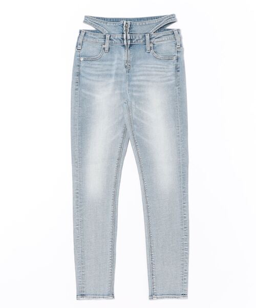 GYDA」 デニムパンツ MEDIUM ライトブルー レディース 美品✨GYDA ハイ 