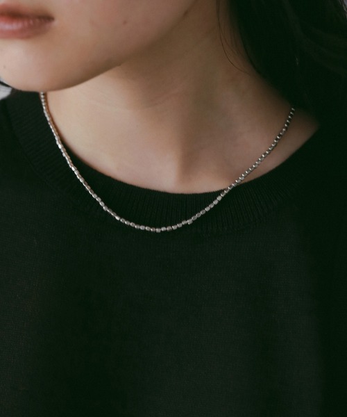 【新品・未使用】anuke(アンヌーク) Cube Beads Necklace anuke（アンヌーク） ネックレス Cube Beads Necklace レディース