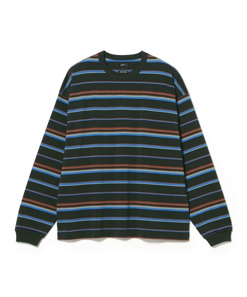 BEAMS（ビームス） tシャツ ルーズ ボーダー ロングスリーブ Tシャツ