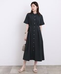 ワンピース 半袖 「低身長さんも選べる着丈/U...の詳細画像2