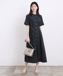 ワンピース 半袖 「低身長さんも選べる着丈/U...の詳細画像3