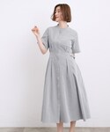 ワンピース 半袖 「低身長さんも選べる着丈/U...の詳細画像5
