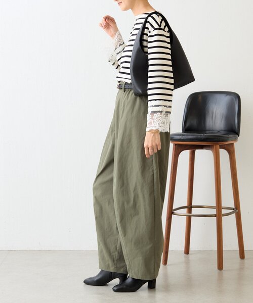 BEARDSLEY（ビアズリー） tシャツ 袖口レースボーダーカットソー
