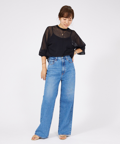 「NEEDBY heritage」 デニムパンツ 25 ブルー レディース_画像7