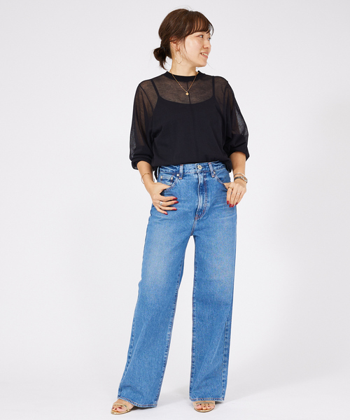 「NEEDBY heritage」 デニムパンツ 25 ブルー レディース_画像8