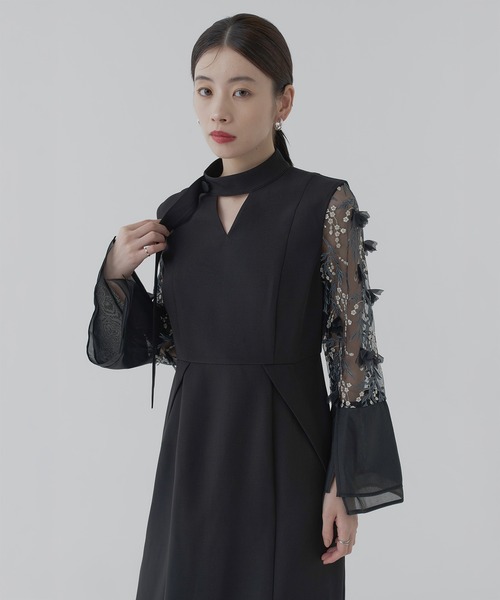 RUIRUE BOUTIQUE オケージョンドレス　黒　ブラック　グレー RUIRUE BOUTIQUE（ルイルエブティック） ドレス オケージョン 結婚式