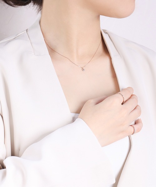 BLOOM K10 ネックレス　パール　ダイヤモンド BLOOM（ブルーム） ネックレス 「sweet掲載」K10 ピンクゴールド