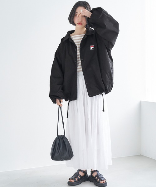 ジャケット ブルゾン 【FILA フィラ】別注 袖ボリュームビックシルエットフード付き コーチジャケット【ZOZOTOWN限定アイテム】|ZOZOTOWN |08