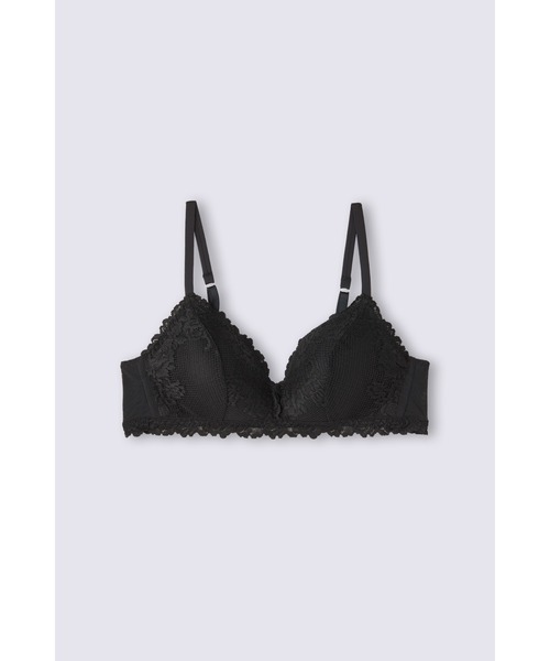 【DOLCE＆GABBANA】レース トライアングル ブラ ブラックのウィメンズ トライアングルブラ シャンティイレース