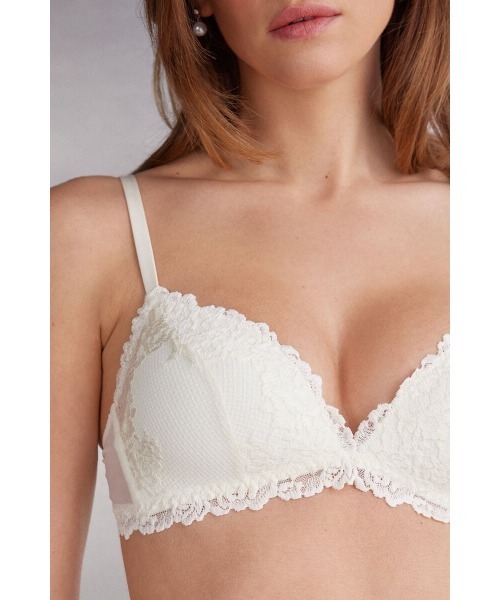 Her Beauty トライアングルブラ　1B 70B ソング　S WH Intimissimi ブラジャー Pretty Flowers Tiziana トライアングル