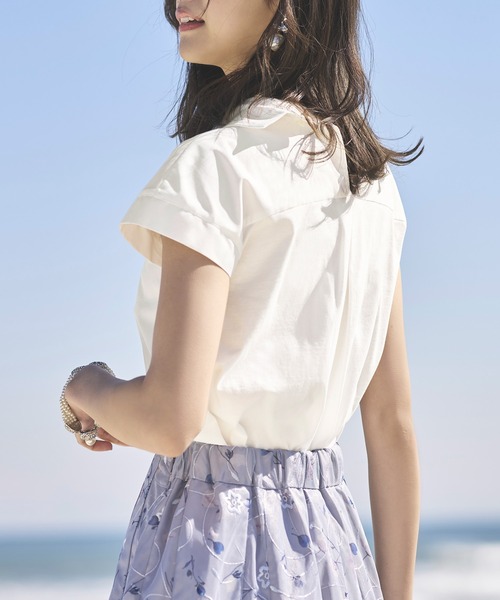 RUIRUE BOUTIQUE（ルイルエブティック） ブラウス シャツ 半袖 洗える 