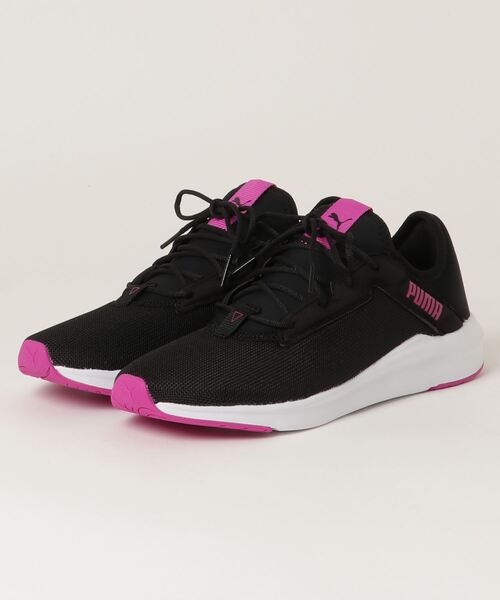 Puma ゴルフシューズ 黒/ピンク PUMA（プーマ） レディース スニーカー SOFTRIDE FINESSE FEMME