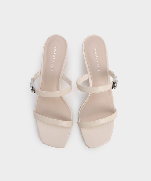 CHARLES ＆ KEITH サンダル メタリックアクセント ヒール