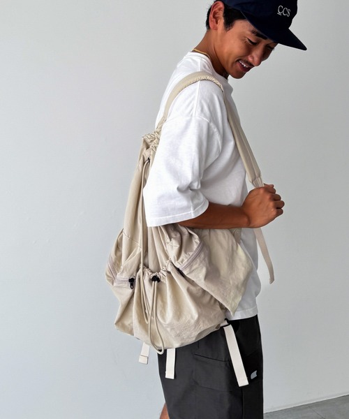 デイバック リュック El mar　ドローストリングバックパック/ナップサック レディース メンズの画像